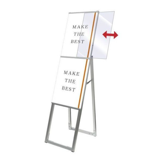 ■アクリル板をスライドして引き出し、ポスターを重ねて戻してセット完了