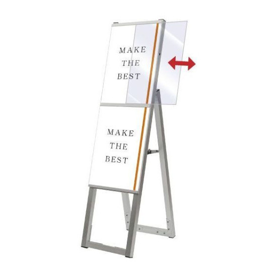 ■アクリル板をスライドして引き出し、ポスターを重ねて戻してセット完了