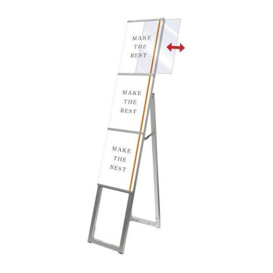 ■アクリル板をスライドして引き出し、ポスターを重ねて戻してセット完了