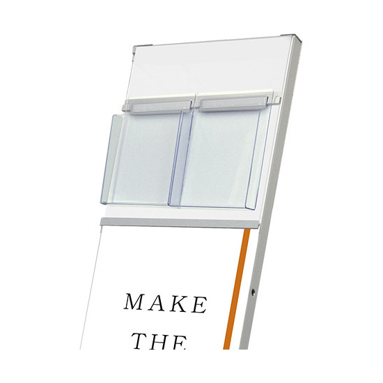 イージーリンクスタンド看板用A4三つ折りパンフレットケース単品 屋内用 ブラック (ELSKP-W115H-B)