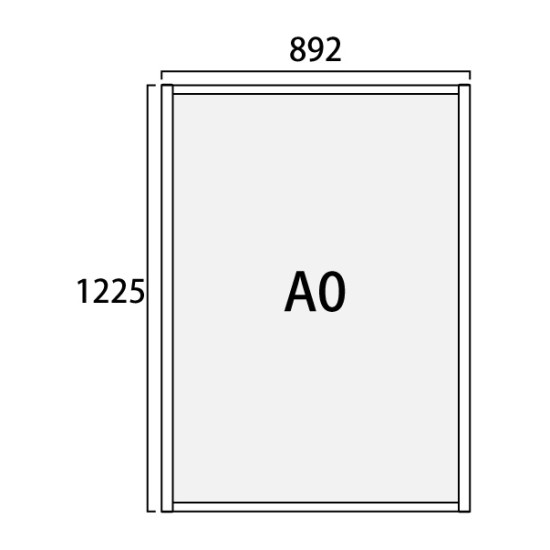 フラットオープンパネル A0 シルバー タテ (FOPA-A0)
