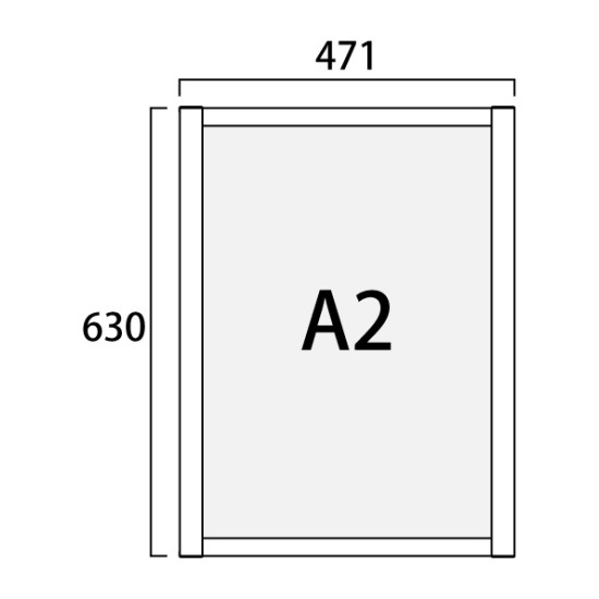 フラットオープンパネル A2 シルバー タテ (FOPA-A2)