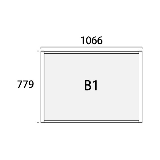 フラットオープンパネル B1 シルバー ヨコ (FOPA-B1Y)