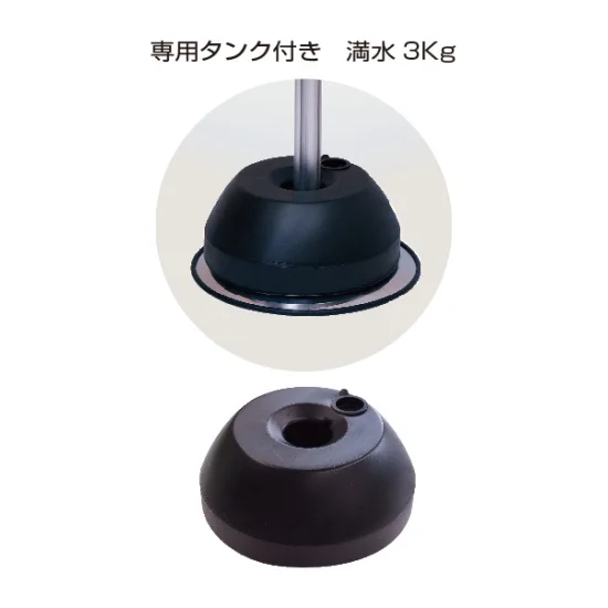 屋外ポールサインスタンド A3縦縦(A1ハーフ) ブラック 片面 (BOPSS-A3TTK)