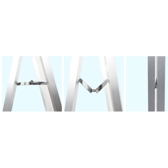 PSSK ポスター用スタンド看板 A0ヨコ(ロータイプ) ブラック/シルバー 両面 (PSSK-A0YLRB)