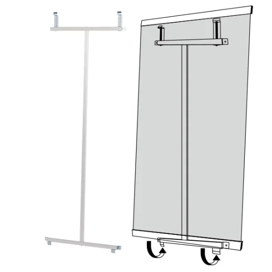 壁面取付用バナースタンド(屋外対応) QH-615 W600×H1500mm (60975-01)