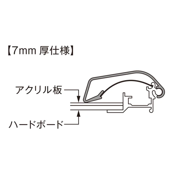 ■断面図：7mm厚仕様