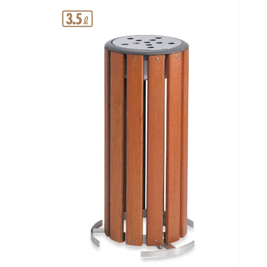 灰皿 屋外用グランドコーナー 木調灰皿M-126 3.5L (SS-273-126-0 灰皿 屋外用グランドコーナー 木調灰皿M-126 3.5L (SS-273-126-0