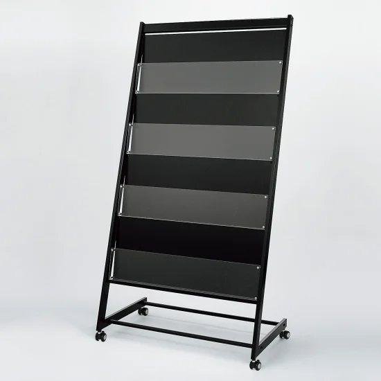 ブラック/ブラック パンフレットスタンド アルモード 2505 屋内用 A4×4 ブラック/ブラック パンフレットスタンド アルモード 2505 屋内用 A4×4