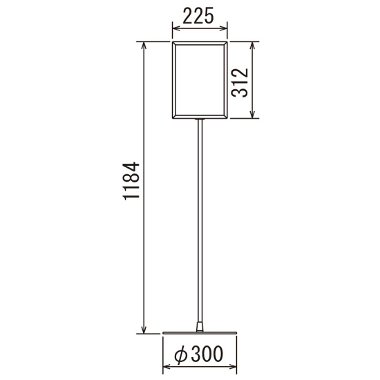 サインスタンド 屋内用 両面 A4タテ 2701 - 看板のサインモール