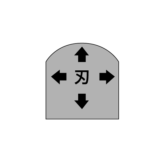 ※刃を回転移動することにより、4面のエッジが使用できます。