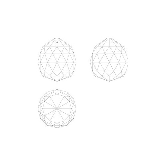 クリスタルガーランド トップ E-701 クリア (53534CLR)