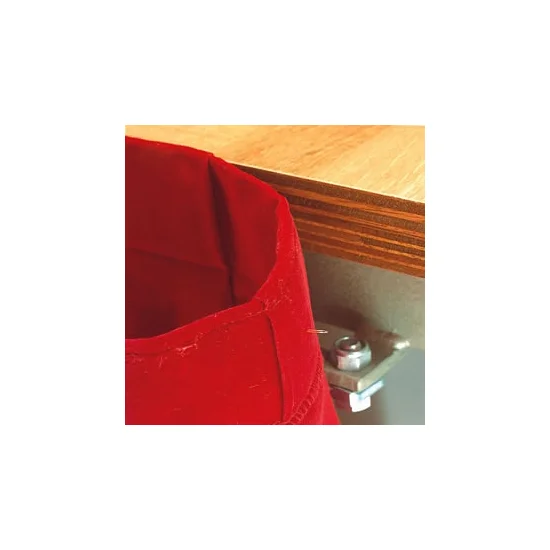 ステージスカート ポリ H200 ワインレッド (1mあたり) (52927WRD)