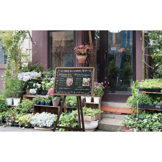 使用例。お花屋さんやカフェなどに最適！