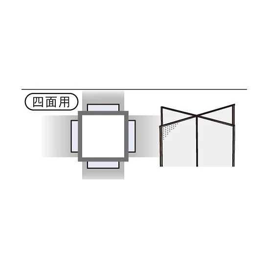 アルミポール32 四面用 アジャスター付 H1800用 (AR32T18B4)