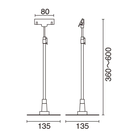 クリップPOPスタンドブラックセンターコーナー兼用