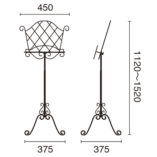 アイアンデコ メニューイーゼル アンティークゴールド