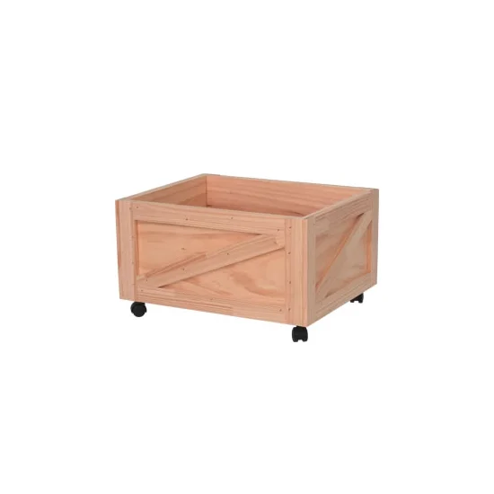木製ボックス キャスター付 小