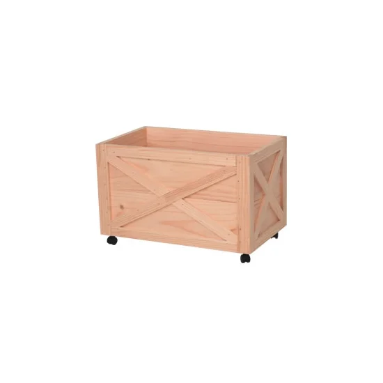 木製ボックス キャスター付 小