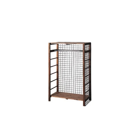 システムシェルフOLD ネット付 2段 白木