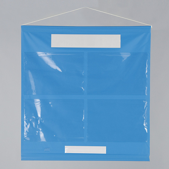 フリー安全掲示板 (屋内用) A3ヨコ用 青 (464-01B) - 看板のサインモール