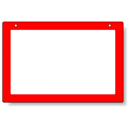 赤 吊り下げ式表示板 アクリル 300×450×3 (807-32) | 安全用品・工事