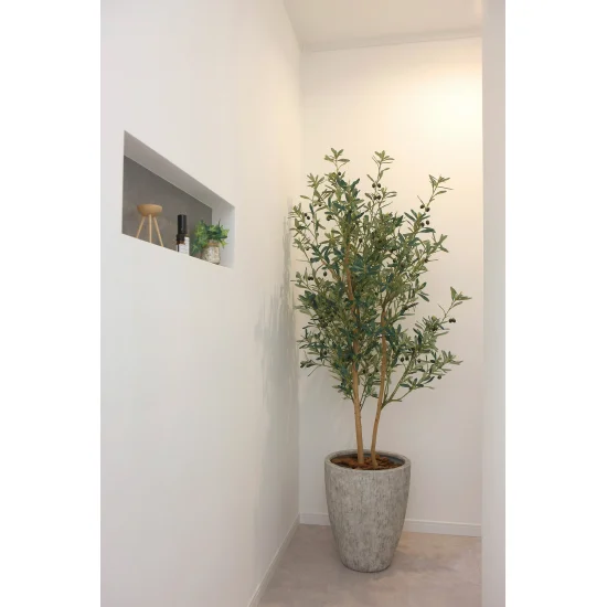 光触媒 人工観葉植物 造花 ナチュラルオリーブ1.8 (高さ180cm) (2613A750)