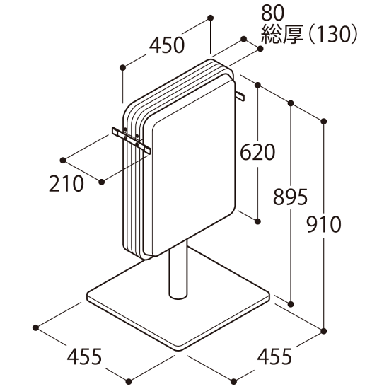 ■寸法図:ADO-208T-LED