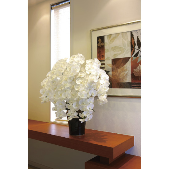 光触媒 人工観葉植物 造花 プレミアム胡蝶蘭10本立W (高さ90cm) (2046A350)