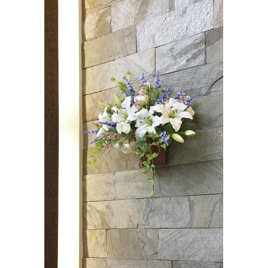 光触媒 人工観葉植物 造花 壁掛けカサブランカ (高さ60cm) (2080P160)