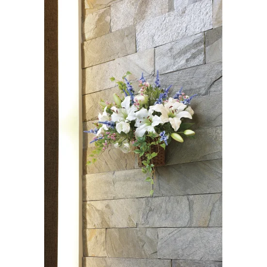 光触媒 人工観葉植物 造花 壁掛けカサブランカ (高さ60cm) (2080P160)