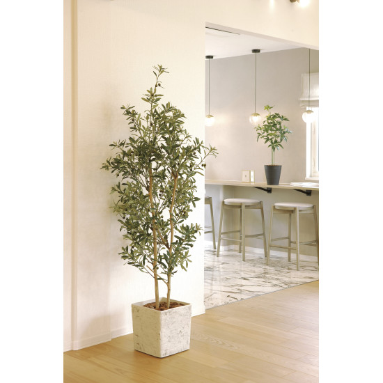 光触媒 人工観葉植物 造花 インテリアオリーブ1.8 (高さ180cm) (2510A580)