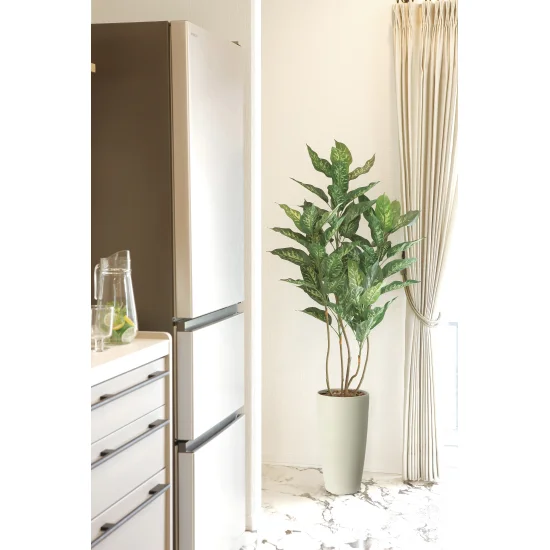 光触媒 人工観葉植物 造花 スリムディフェンバキア1.5 (高さ150cm) (2530R300)