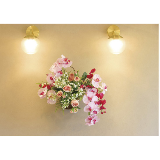 光触媒 人工観葉植物 造花 壁掛けエスファレノ (高さ50cm) (2553A140)