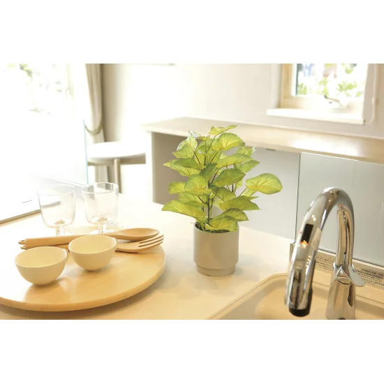 光触媒 人工観葉植物 造花 フレッシュバウヒニアS (高さ30cm) (2580A40)