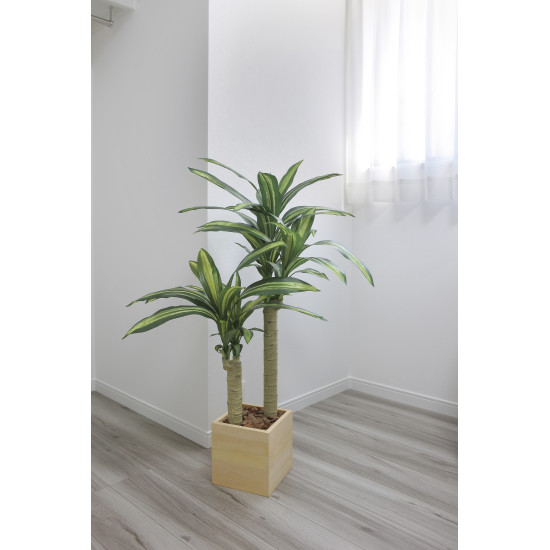 光触媒 人工観葉植物 造花 ウッドボックス幸福の木1.0 (高さ100cm) (2634A300)