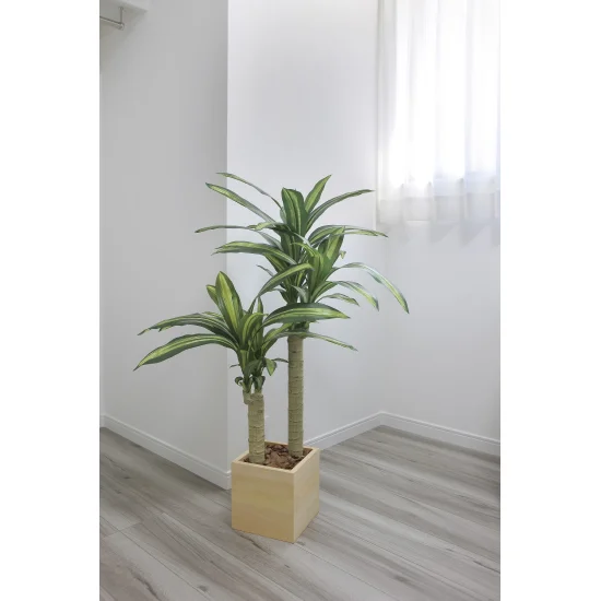 光触媒 人工観葉植物 造花 ウッドボックス幸福の木1.0 (高さ100cm) (2634A300)