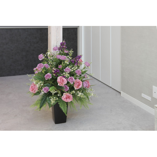 光触媒 人工観葉植物 造花 ビクトリアローズ (高さ81cm) (2679A330)