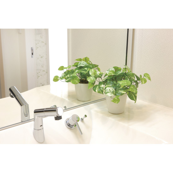 光触媒 人工観葉植物 造花 マ―ブルポトス (高さ25cm) (836G35)