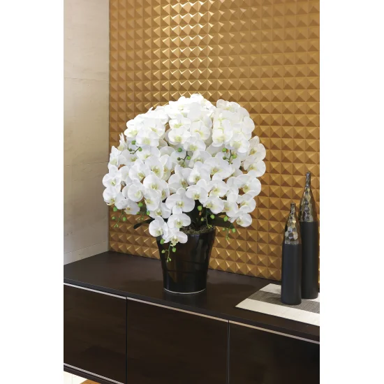 光触媒 人工観葉植物 造花 フレッシュ胡蝶蘭 8本立W (高さ75cm) (877P330)