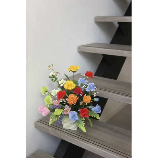 光触媒 人工観葉植物 造花 開運8色フラワーS (高さ32cm) (920R60)