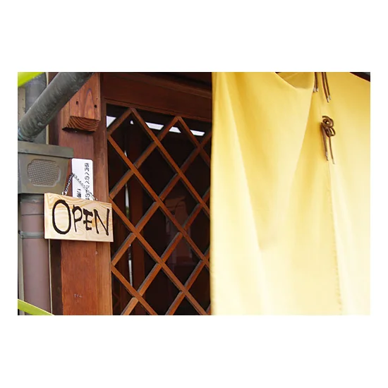 ■木製サイン(小横) 使用例（本商品の柄は商品写真でご確認下さい）