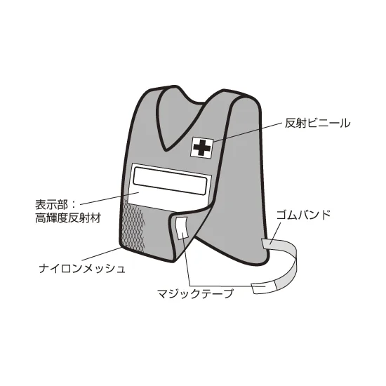 ■反射両面表示付ベスト 写真(色・内容はご確認下さい)