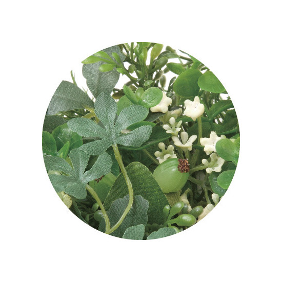 光触媒 人工観葉植物 造花 グリーンミックスマット (高さ10cm) (445K55)