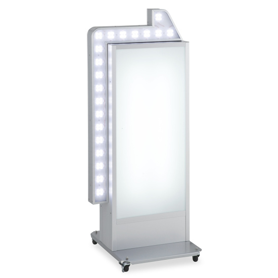 LED矢印点滅付き電飾スタンド看板 H1200mm シルバー (ADO-940NT-LED