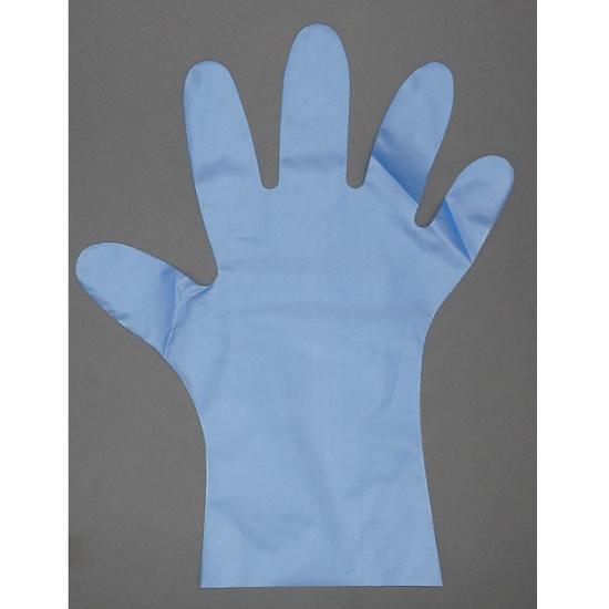 ■ブルー ストレッチポリ手袋製品写真