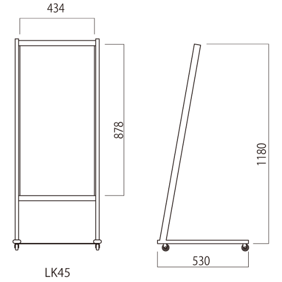 ■ルック450幅 寸法図