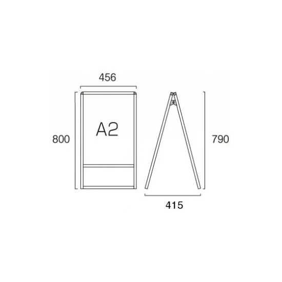 ■A2サイズ・両面の寸法図