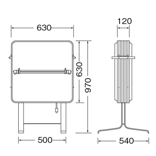 ■寸法図:202 角丸アルミスタンドLED LLT51-31