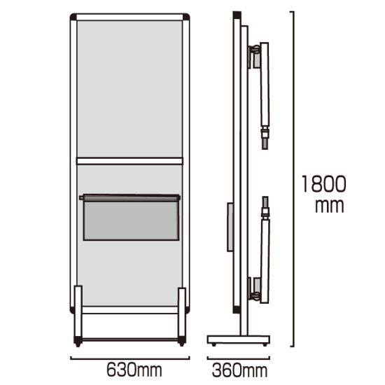 サポートメッセージ 屋内直立T型看板 ストレッチャータイプ 通常タイプ ポスター展示タイプ (SPM-TANKA-AC)